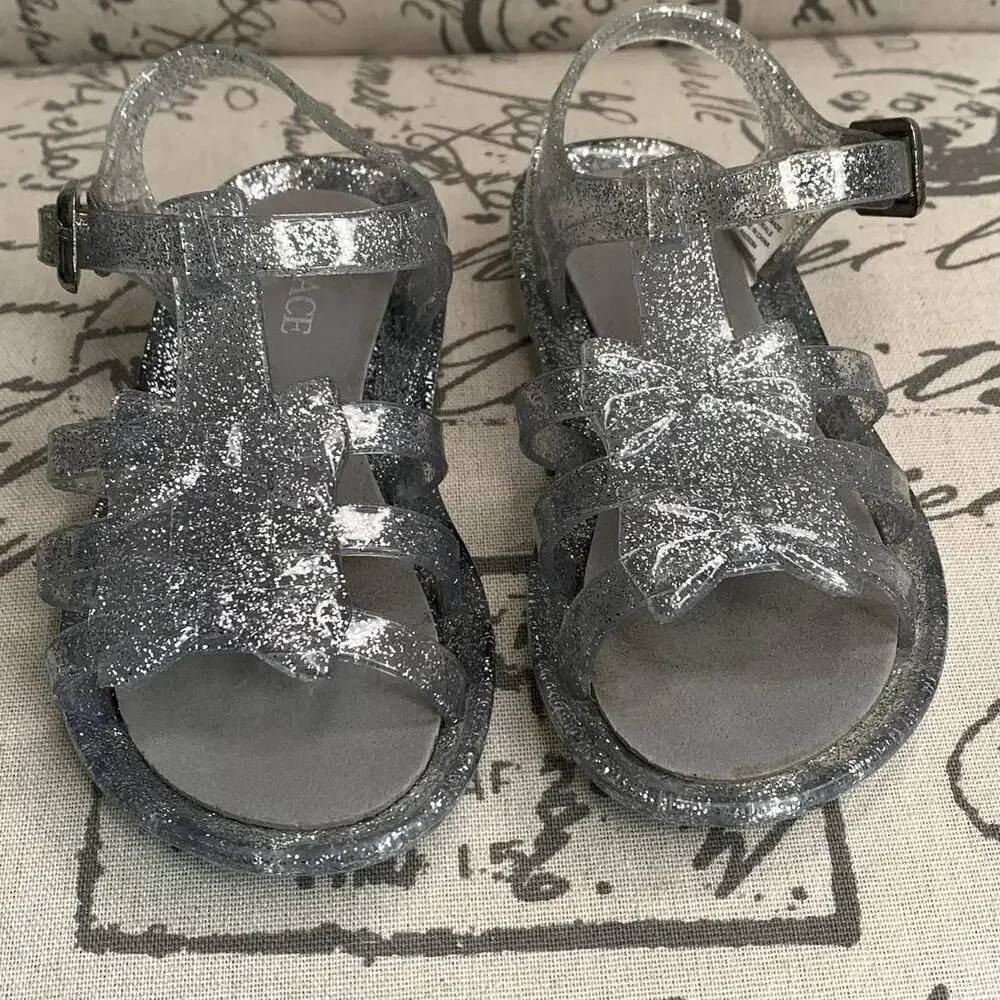 5/$25‎ Children's Place Jelly Clear Sparkle Sandals